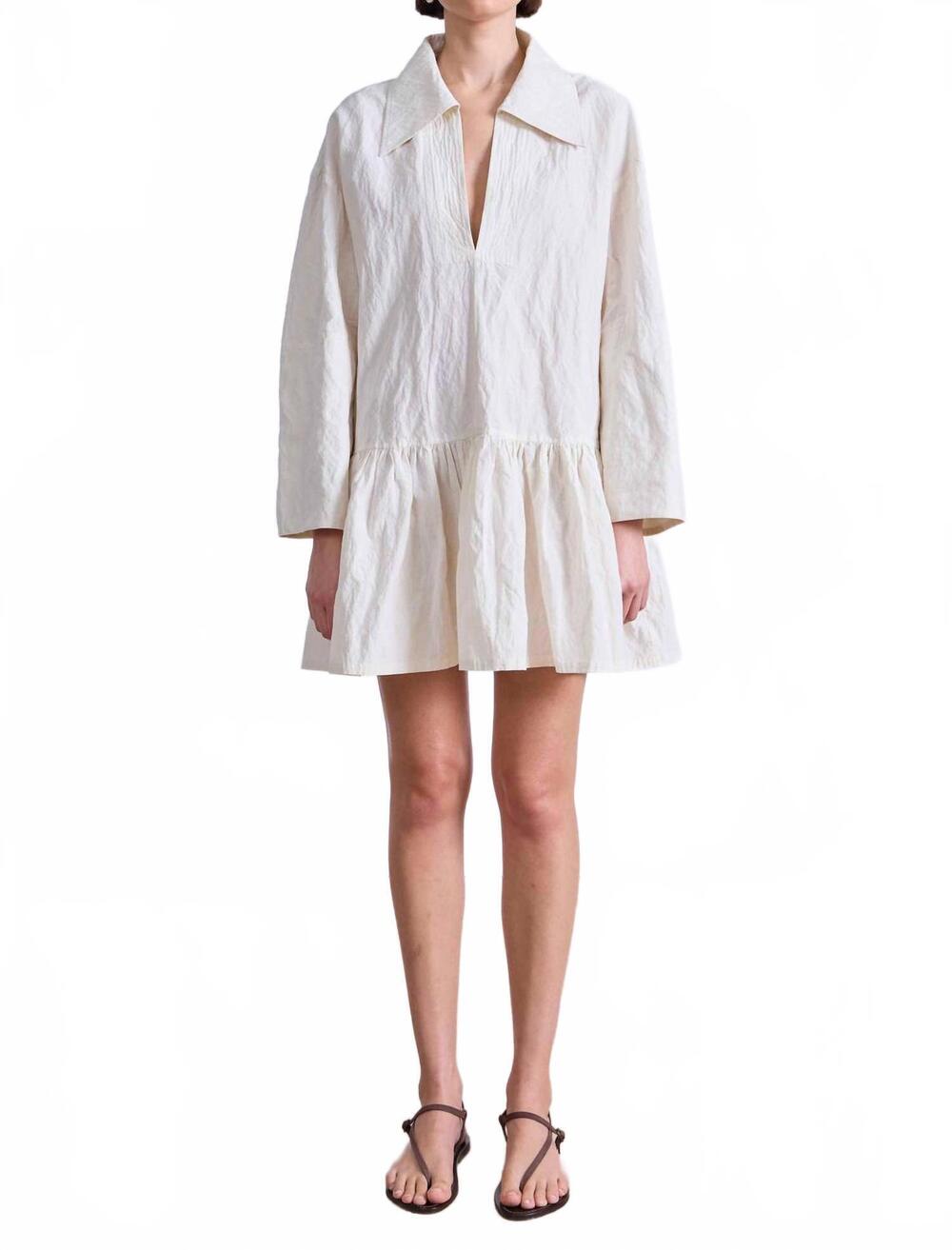 NEW APIECE APART romana mini dress in cream